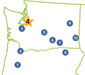 map showing smart grid test sites