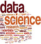word cloud where 'data' and science' are largest