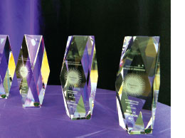 photo, Diamond Awards trophies