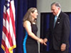 Greenroads ED Jeralee Anderson shakes hands with Transportation Secretary Ray LaHood at the White House