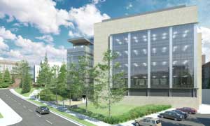 Architect rendering of future Molecular & Sciences Engineering building