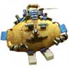 Potato with circuit of wires and chips