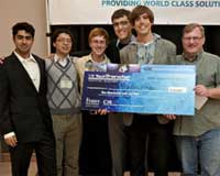 photo, Team HydroSense accepting check