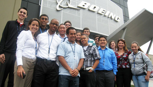 ALVA students in lab coats