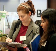 WiSE conference student taking notes