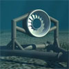 rendering of a 30-foot-wide tidal turbine