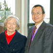 Ruth Mary Close and EE department chair Leung Tsang