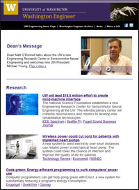 Washington Engineer newsletter cover