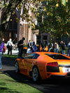 orange Lamborghinis at lab dedication