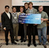 HydroSense team with oversize award check