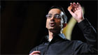 Rajesh Rao gestures during his TED talk