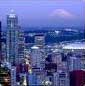 Seattle skyline with Mt. Rainier