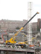 photo of new crane at Molecular Engineering Building site