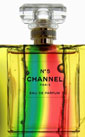 'Aromatic channel' - superimposed perfume bottle over a scientific photgraph