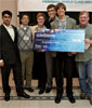 HydroSense team with oversize award check