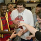 Students show enthusiasm during a GEAR-UP activity.