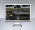 Monitor showing road
