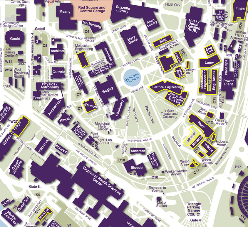 Engineering buildings locator map