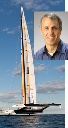 Peter Janicki and USA sailboat