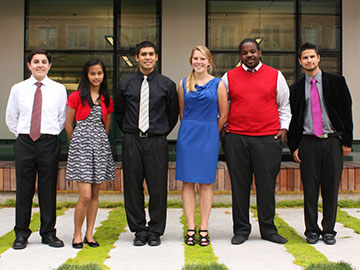 travelling to D.C., from left to right: Kasey Acob, Bailey Bonaci, David Coven, Daniel Corona, Mikael Perla, and Verlanie Rodillas