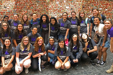 A group shot of students