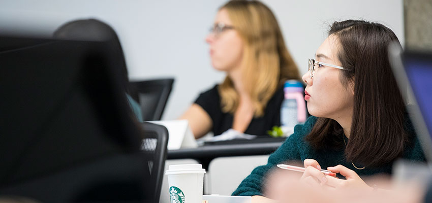 a student in class