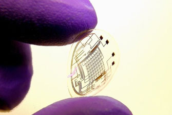 contact lens with electronic circuit