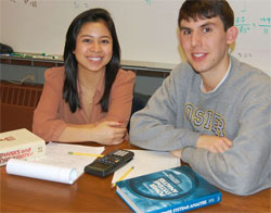 Students with math and power systems books