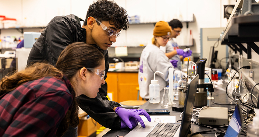 Students in a lab