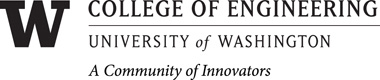 CoE over UW with tagline, in black