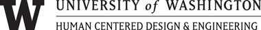UW over hcde logo, in black