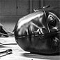 model head on lab workbench
