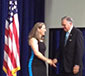 Greenroads ED Jeralee Anderson shakes hands with Transportation Secretary Ray LaHood at the White House
