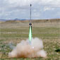 The student rocket blasts off. (Photo by Gregory Rixon)