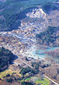 aerial view of the slide site at Oso, WA