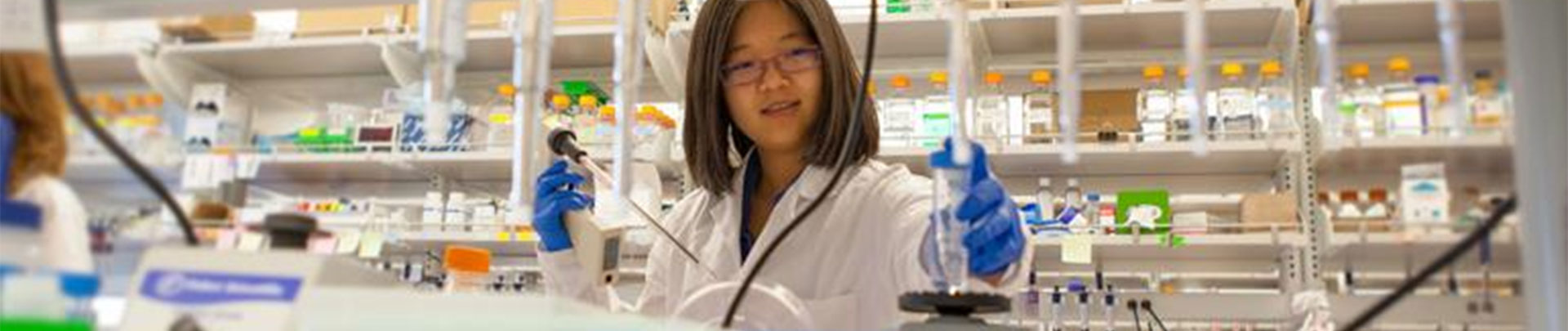 Student working in lab