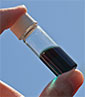 A vial with UW-developed polymer 'ink'