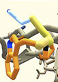detail of simulated protein in the Foldit Ebola puzzle
