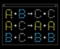 An example of a chemical program. Here, A, B and C are different chemical species. Photo by RYan Liang, L2XY2.com.