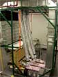 movable ducts adjust the the air curtain that shoots across the opening