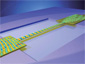 graphic showing measurement setup for nanophotonic device
