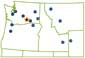 map of Washington state test sites