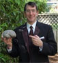 Eric Chudler holding model of brain