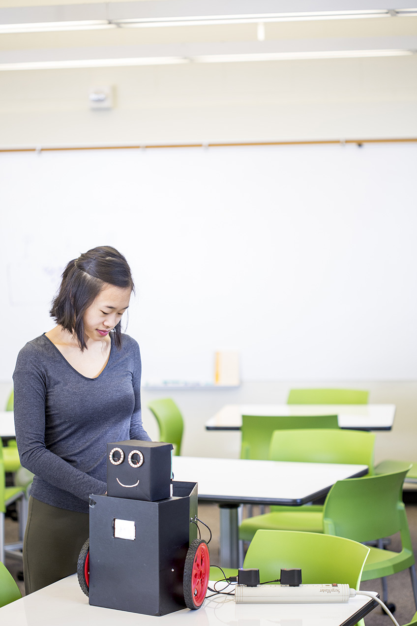 image of Rachel Ren adjusting EMAR