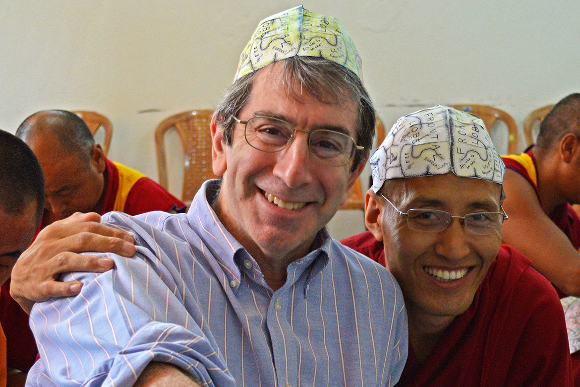 photo of Chulder and the monks in brain hats