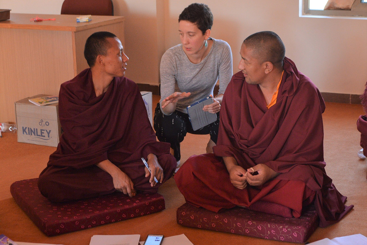 photo of Specker Sullivan with monks