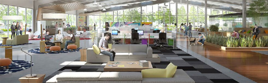 rendering of GIX building interior