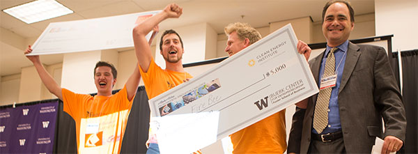 FireBee team celebrates victory at Environmental Innovation Challenge with Marco Abbruzzese