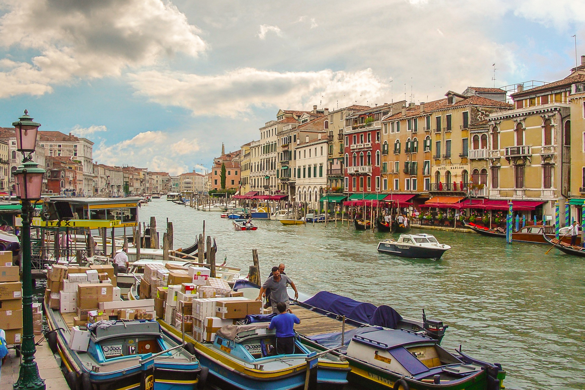 A canal in venice