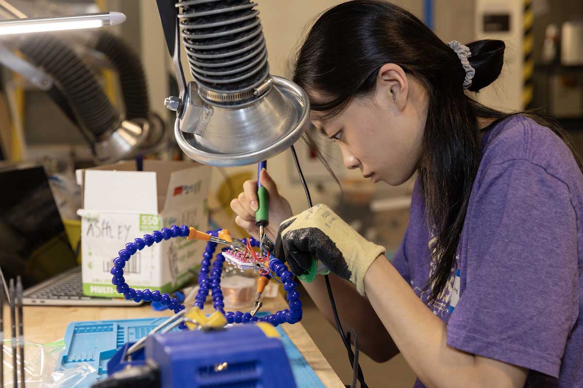 Student soldering project